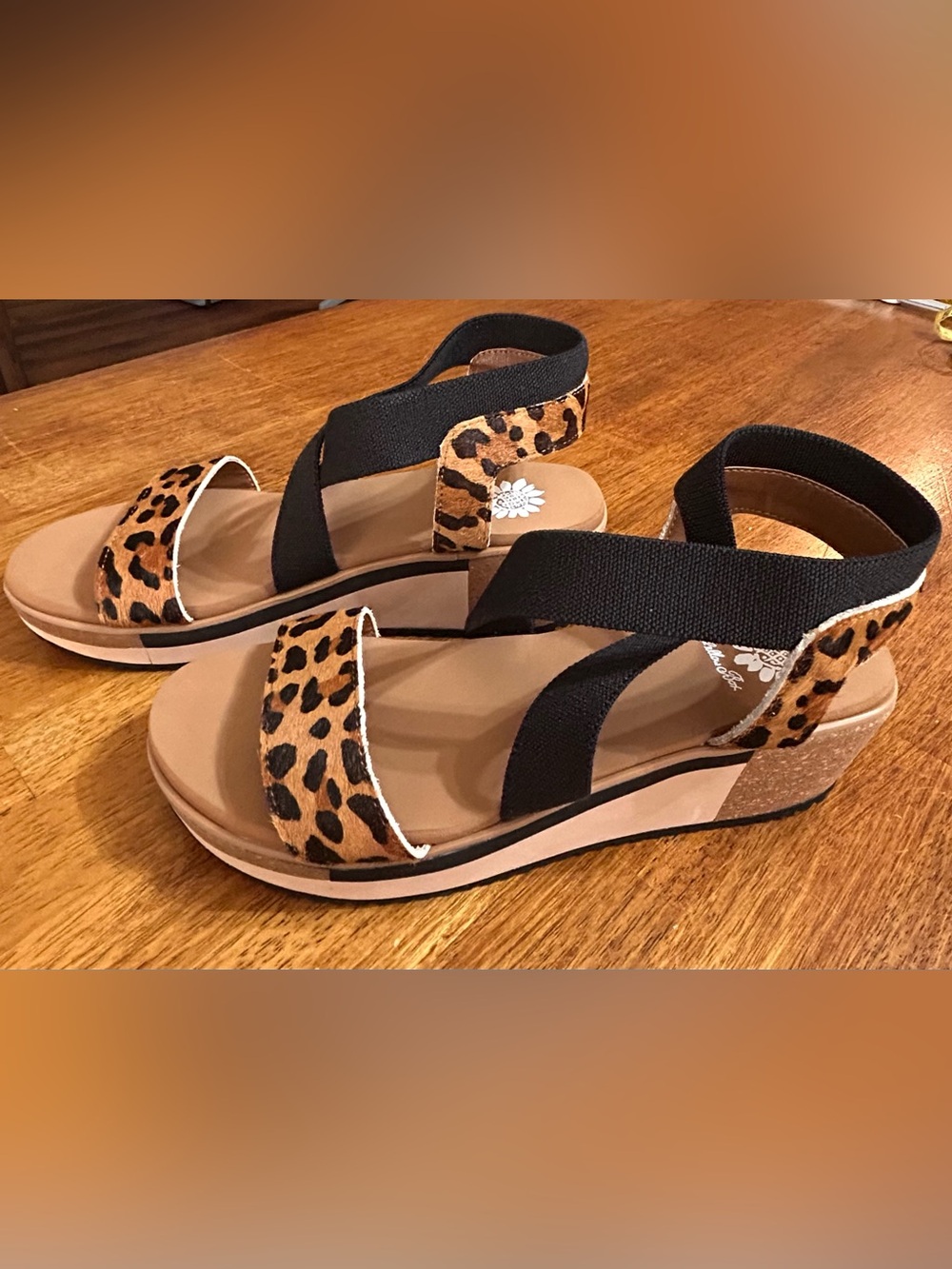 Yellow Box Janalee Leopard Print Platform Sandal New Without Tags